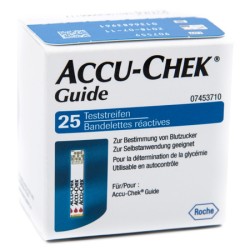 ACCU-CHEK GUIDE 25 STRIPS RETAIL STRISCE PER LA MISURAZIONEDELLA GLICEMIA ACCU-CHEK GUIDE 25 PEZZI COD RETAIL